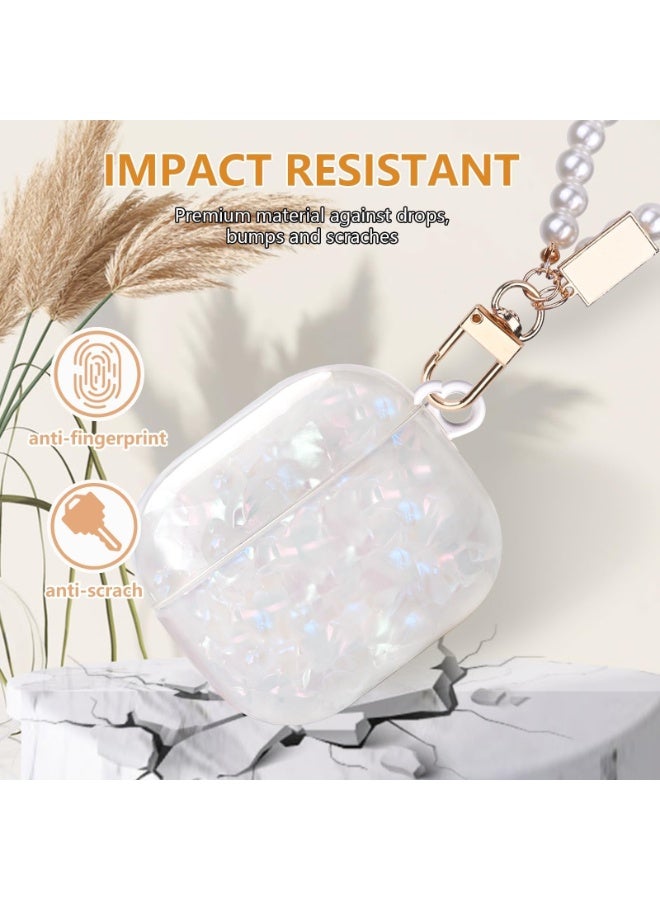 Peachjoy حافظة AirPods 4 مع سلسلة معصم لؤلؤة، غلاف صلب من TPU مزخرف، متوافق مع MagSafe و USB-C، حافظة حماية من السقوط لـ AirPods الجيل الرابع 2024 - Image 5
