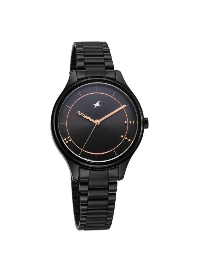 fastrack Stunners 6296NM01 Women’s Watch – Black Dial, Black Metal Strap, Quartz, 3 ATM Water-Resistant, Elegant & Gift-Ready Timepiece - Image 2