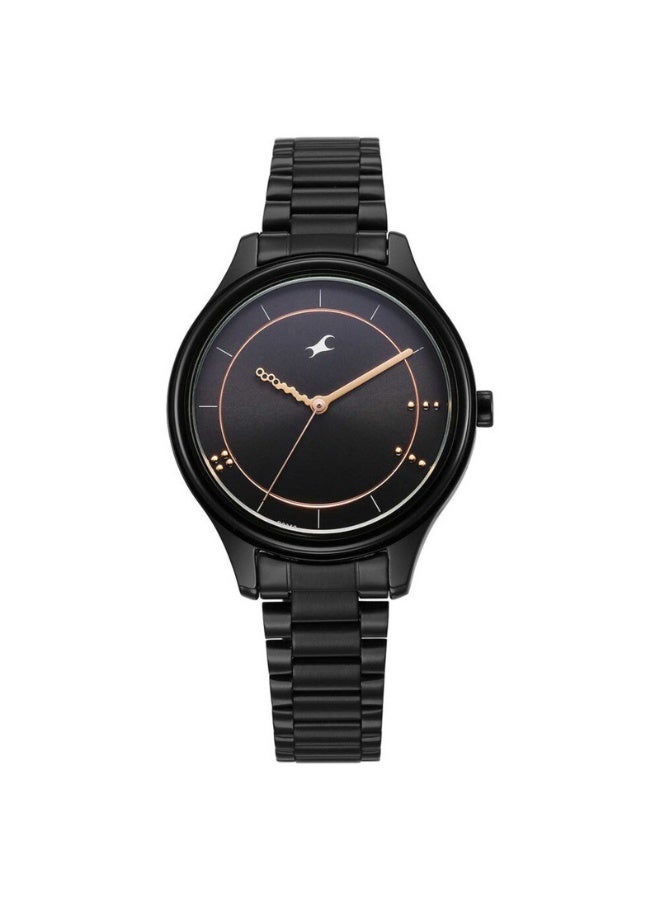 fastrack Stunners 6296NM01 Women’s Watch – Black Dial, Black Metal Strap, Quartz, 3 ATM Water-Resistant, Elegant & Gift-Ready Timepiece - Image 1
