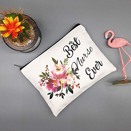 Charmoly Nursing Student Gifts Nurse Practitioner Gifts for Women Nurses Week Gifts Best Nurse Ever Cosmetic Bag Travel bag - Image 3