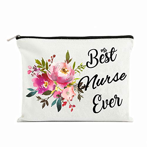 Charmoly Nursing Student Gifts Nurse Practitioner Gifts for Women Nurses Week Gifts Best Nurse Ever Cosmetic Bag Travel bag - Image 1