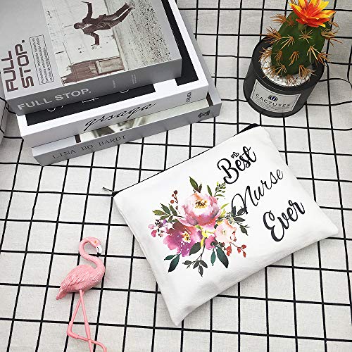 Charmoly Nursing Student Gifts Nurse Practitioner Gifts for Women Nurses Week Gifts Best Nurse Ever Cosmetic Bag Travel bag - Image 5