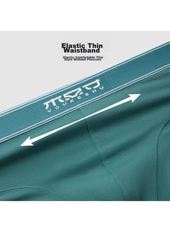Youkeshu Men's Underwear, Antibacterial Pure Cotton Crotch, Breathable High-elastic Large Size Boxer Briefs For Me - Image 2