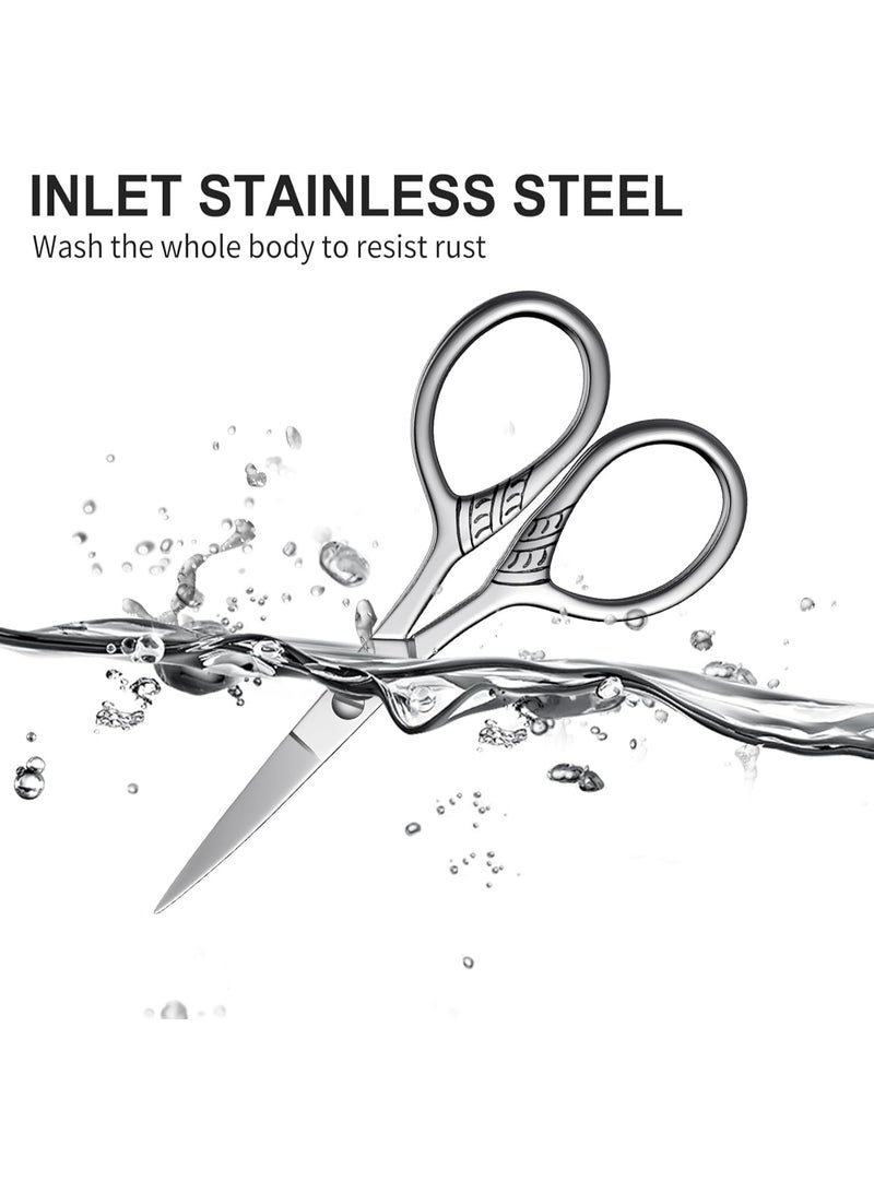 Small Scissors, Eyebrow Scissors, Nose Hair Scissors, Professional Grooming Scissors for Hair, Eyelashes, Nose, Eyebrow Trimming, Mustache. - - Image 3