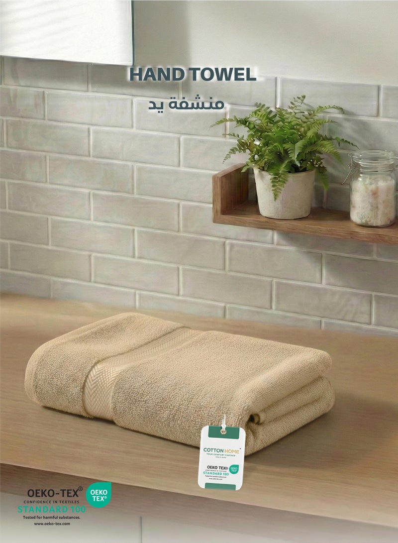 Cotton Home Premium Cotton Towel 40x70cm Hand Towel 600 GSM Quick Dry Highly Absorbent Thick Bathroom SoftTowels for Bath And Spa Lightweight, Quick Dry and Durable Linen - Image 1