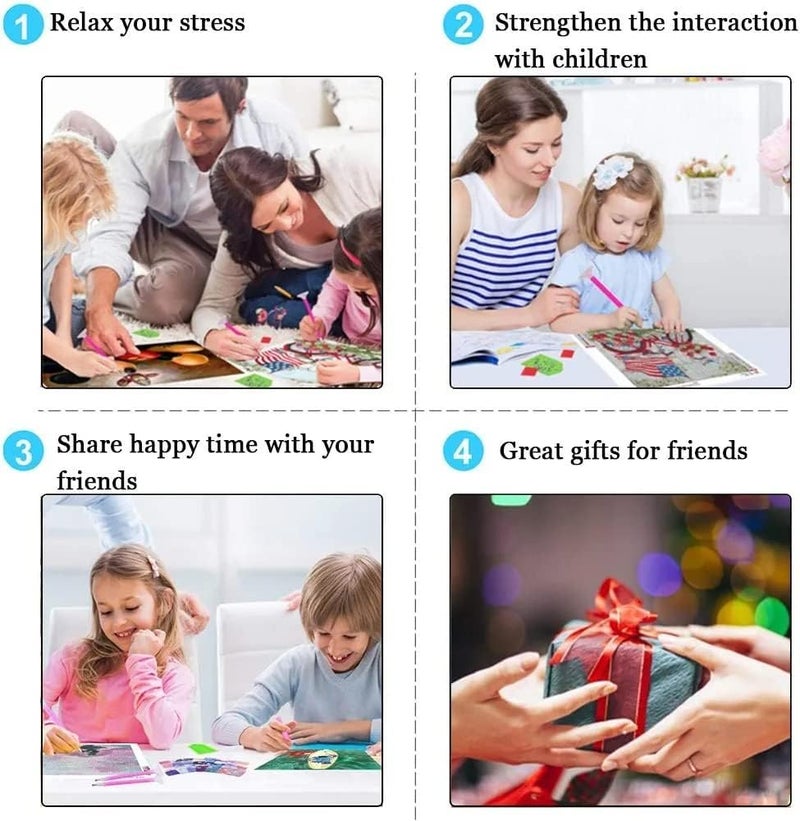 TREXEE DIY 5D Diamond Painting Kit 30 * 40cm DIY 5D Diamond Painting by Number Kits for Adults & Kids DIY Full Drill Crystal Rhinestone Arts and Crafts, Art Diamond Painting for Home Wall Decor - Image 3