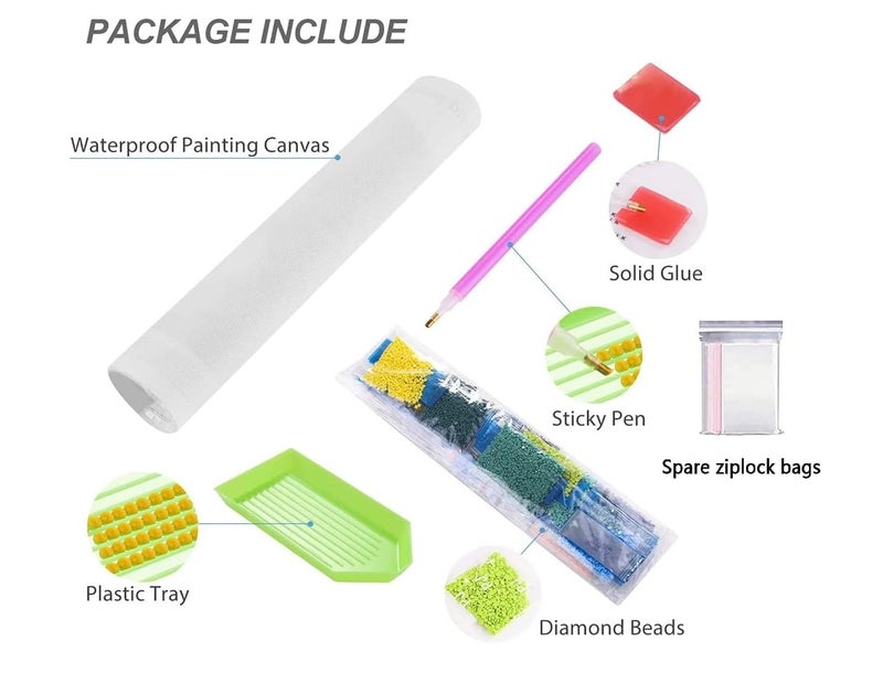 TREXEE DIY 5D Diamond Painting Kit 30 * 40cm DIY 5D Diamond Painting by Number Kits for Adults & Kids DIY Full Drill Crystal Rhinestone Arts and Crafts, Art Diamond Painting for Home Wall Decor - Image 2