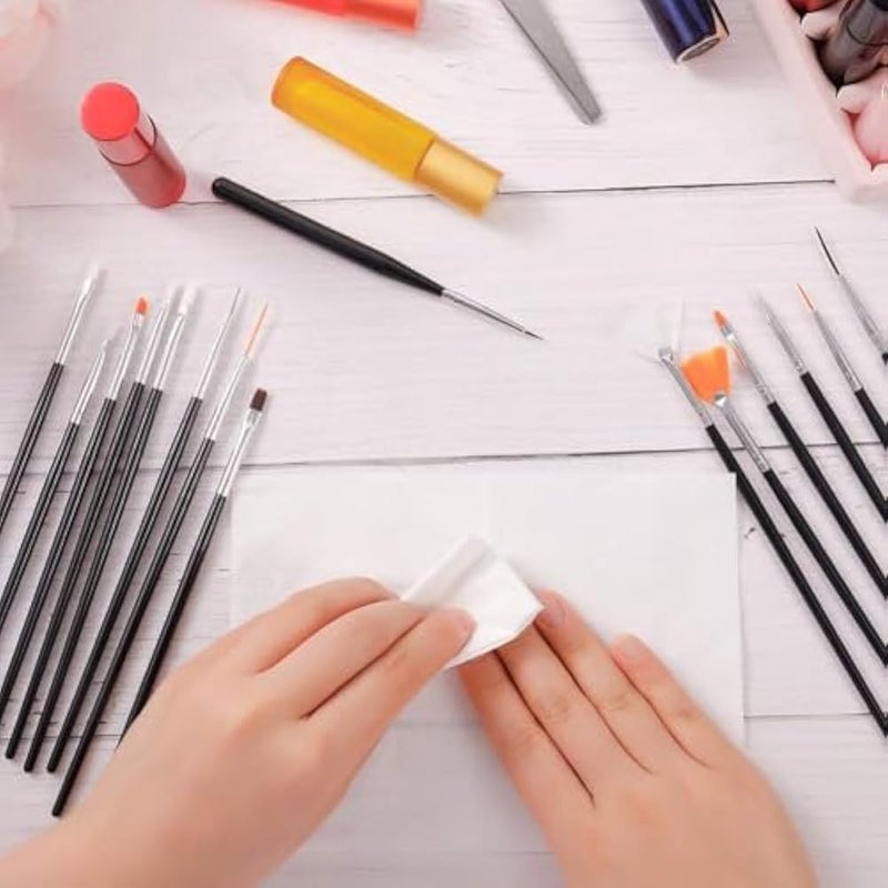 15 Piece Nail Brush Nail Art Brush Set Multifunctional Acrylic Nail Art Brush for UV Gel Salon Home Use Nail Accessories Nail Design-BLACK - Image 5