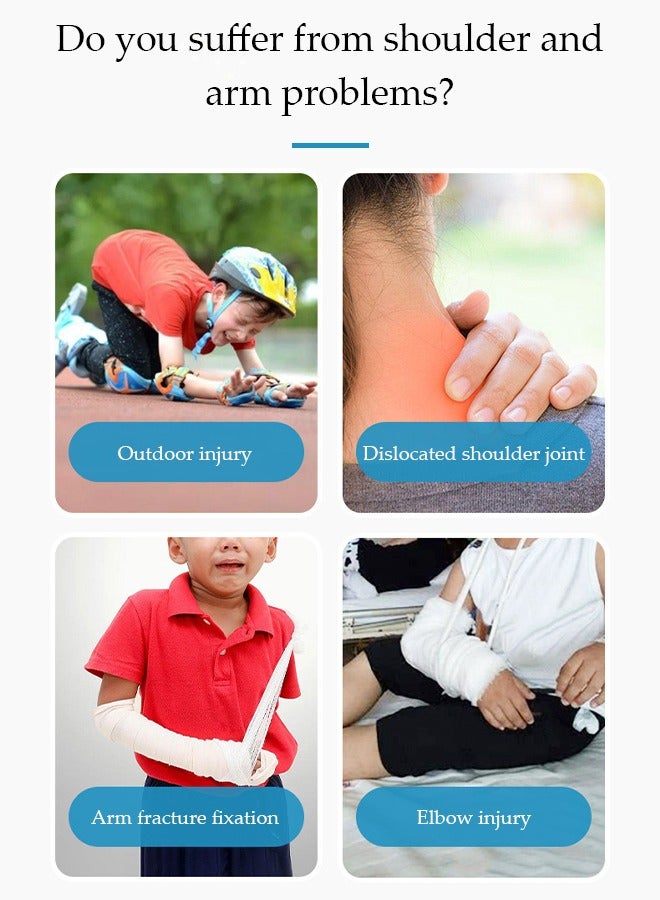 DUNISO Arm Sling for Kids，Comfortable Adjustable Arm Sling for Shoulder Support，Lightweight & Breathable Arm Support Sling，Fits Left and Right Arm for Child Recovery  - Image 4