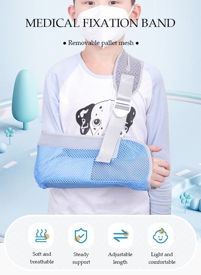 DUNISO Arm Sling for Kids，Comfortable Adjustable Arm Sling for Shoulder Support，Lightweight & Breathable Arm Support Sling，Fits Left and Right Arm for Child Recovery  - Image 3