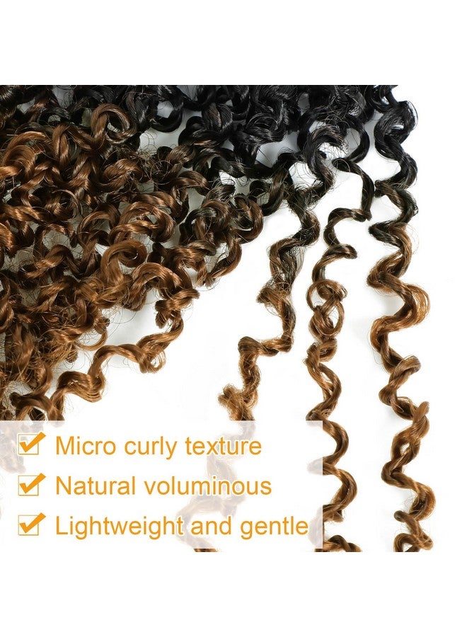 Aksice 8 Inch Yanky Twist Crochet Hair Pre-looped 8 Packs Yankee Twist Hair Brown Senegalese Twists Crochet Hair with Curly Ends Synthetic Crochet Braids (OT30) - Image 5