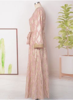 إسكدنيا إمرأة حارّ نوع ذهب طباعة مسلم Abaya مساء ثوب فضفاض ثوب  - Image 3