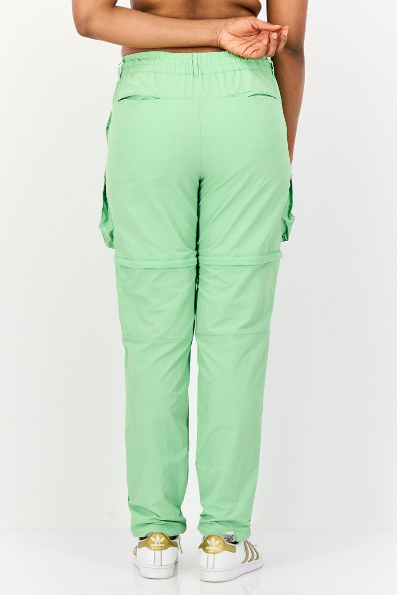 The Giving Movement Women Regular Fit Brand Logo Detachable Cargo Pants, Light Green - Image 4