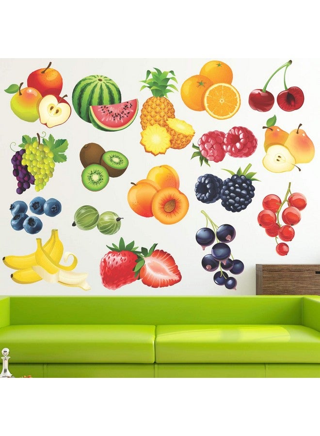 عصا لي ملصق حائط StickMe 'Colourful Furits Baby - Kids - Learning Education Nursery Pre School Kinder Garden' -SM408 (متعدد الألوان، فينيل - 100 سم × 70 سم) - Image 1