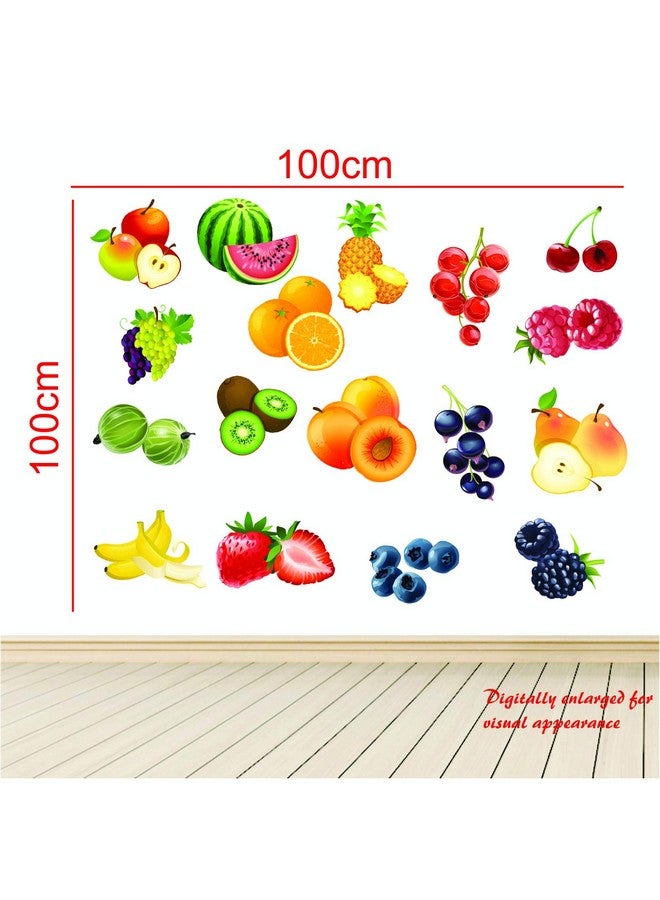 عصا لي ملصق حائط StickMe 'Colourful Furits Baby - Kids - Learning Education Nursery Pre School Kinder Garden' -SM408 (متعدد الألوان، فينيل - 100 سم × 70 سم) - Image 3