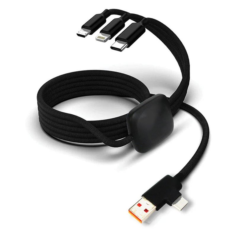 كابل شحن 3 في 1 بإضاءة لوجو - كابل متعدد الاستخدامات - Image 1