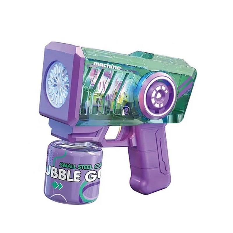 BLiSS HUES Battery Operated Automatic Bubble Machine with LED Lights Transparent Bubble Blaster Gun with 1 Refil Bottle Summer Outdoor Toys Gifts for Ages 3+ Year Old Boys/Girls - Image 4