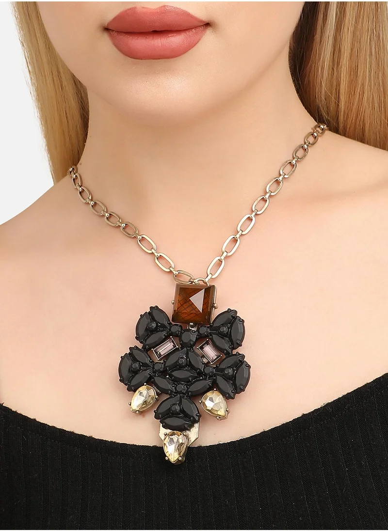 SOHI Designer Statement Stone Necklace