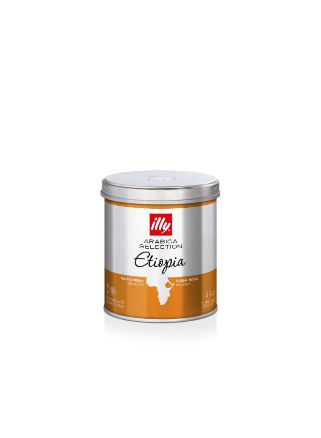 illy Arabica Selection Etiopia Ground Coffee Beans Can 125g
