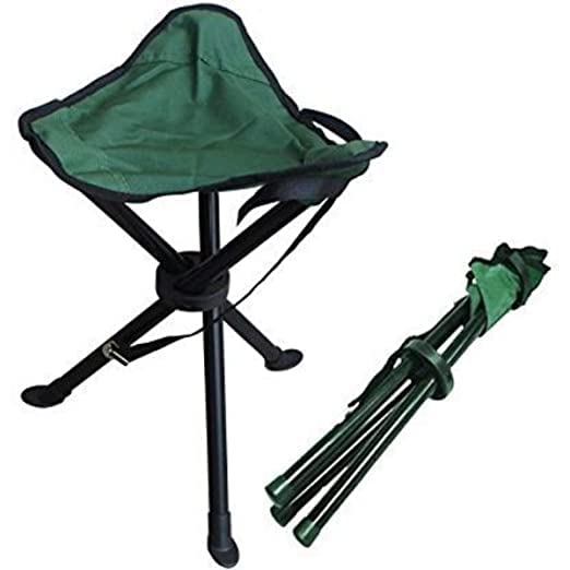 yorten Yorten Camping Folding Stool Portable 3 Legs Chair Tripod Seat for Outdoor Hiking Fishing Picnic Travel Beach BBQ Garden Lawn with Strap Oxford Cloth  - Image 1