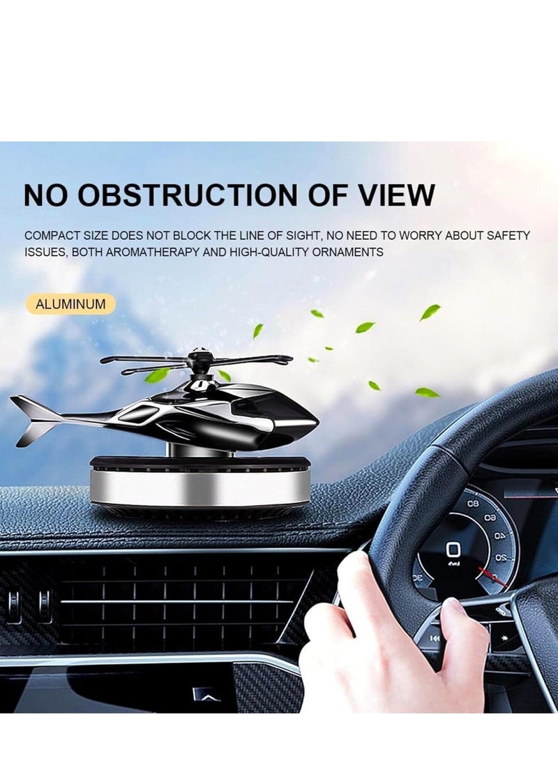 ARGT Car Air Freshener, Helicopter Solar Energy Rotating Aromatherapy Aviation Al Alloy Diffuser, Interior Decoration Accessories Diffuser for Car and Home - Image 5