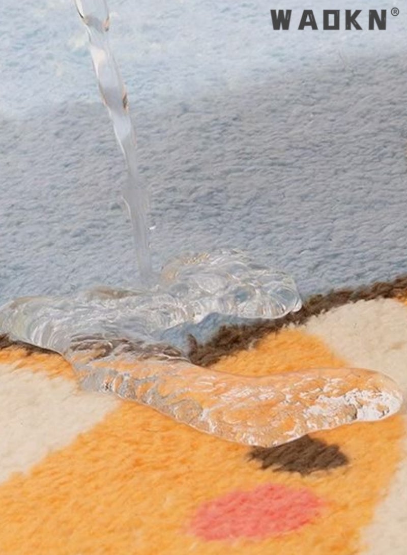 دبليو أيه أو كي أن ماصة المضادة للانزلاق حمام حصيرة ، مصممة خصيصا لدخول الحمام وغرفة نوم السرير ، مصنوعة من مواد لينة أفخم ( 50 * 80 سم ) - Image 2