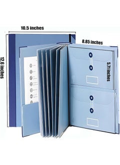 erorex Folio Folders With Pockets File Organizer For Paper Bill Important Folio Documents Organizer In Case I Go Missing Binder Organizer For Social Security Cards Passports  - Image 2