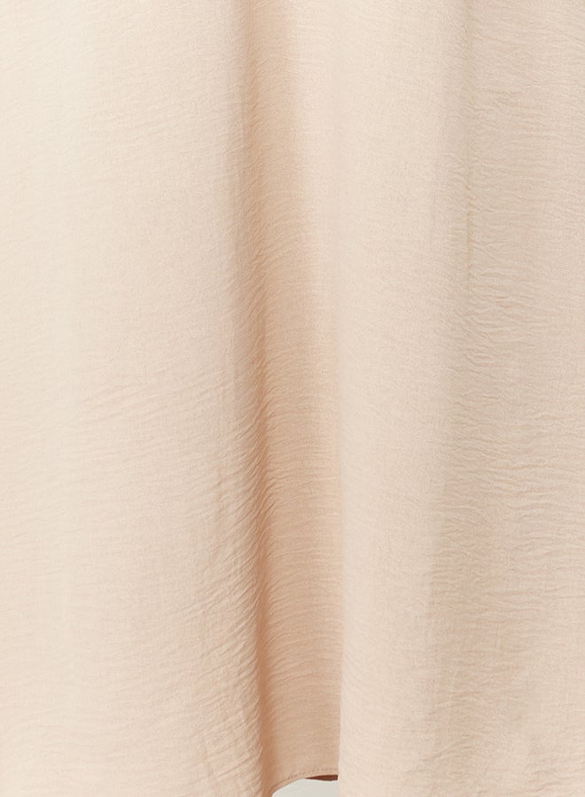 trendyol Stone Straight Cut V-Neck Maxi Woven Dress - Image 4