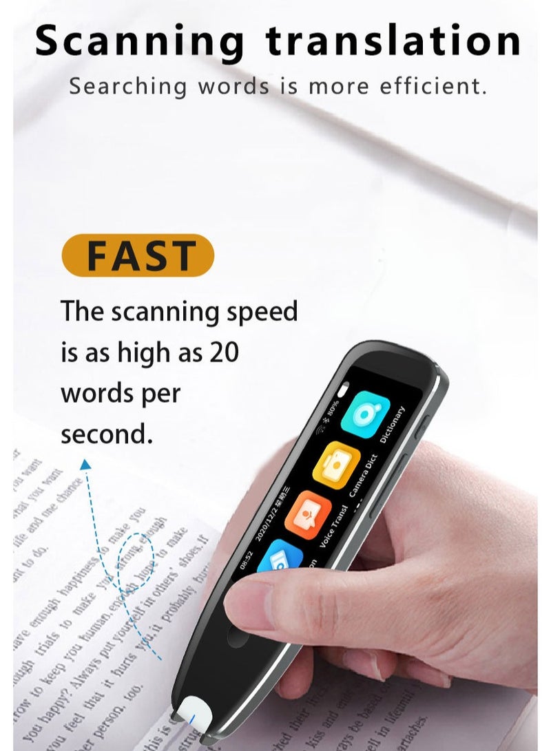 Gasin 3.46-inch Large-screen Reading Pen AI International Language Translator Pen And Electronic Dictionary, Real-time Voice Translation Into 138 Languages Including ArabicScanning Translation Pen Online Voice Translator 60 Language Scanning Pen Translation Pen Multi Language Online Voice Translator Offline Scanning Pen dictionary Pen Suitable For Conference Study Travel, Book Reading, Dictionary Pen, Exam Reading Pen - Image 5