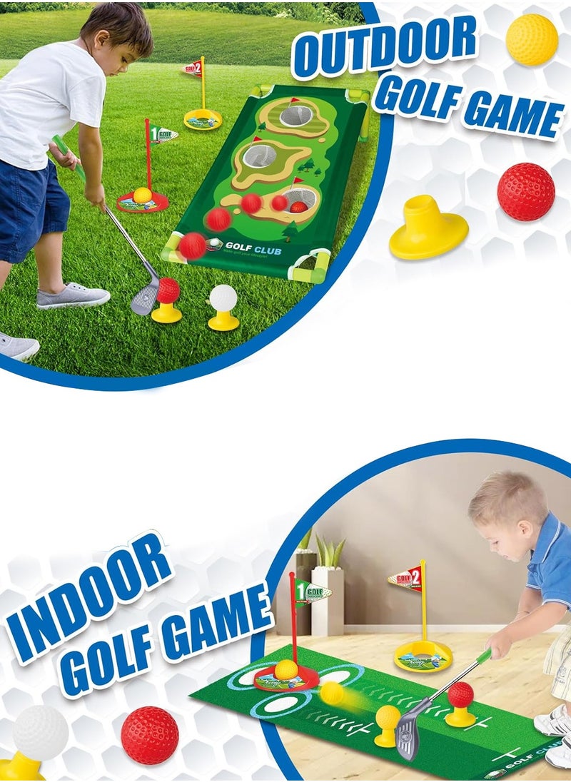 Moovant Toddler Golf Clubs Set with 9 Balls 3 Golf Clubs Putting Mat, Kids Golf Toys, Indoor & Outdoor Sport Golf Games Toy Gifts, Competitive Game Parent-Child Interaction for Boys Girls  - Image 3