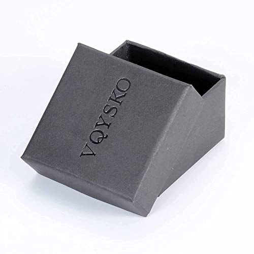VQYSKO Retro Turquoise Ring for Men and Women | Stainless Steel Oval Turquoise Ring for Men and Women | Ideal Gift for Dad Boyfriend Blue/Black/Brown/White Color for Choice (Blue, 8) - Image 5