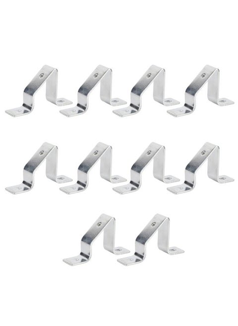 10PCS Rail Mounting U Bracket C45 Stainless Steel Guide Rail Inclined Support U Shaped Connector Bracket M5 Hole