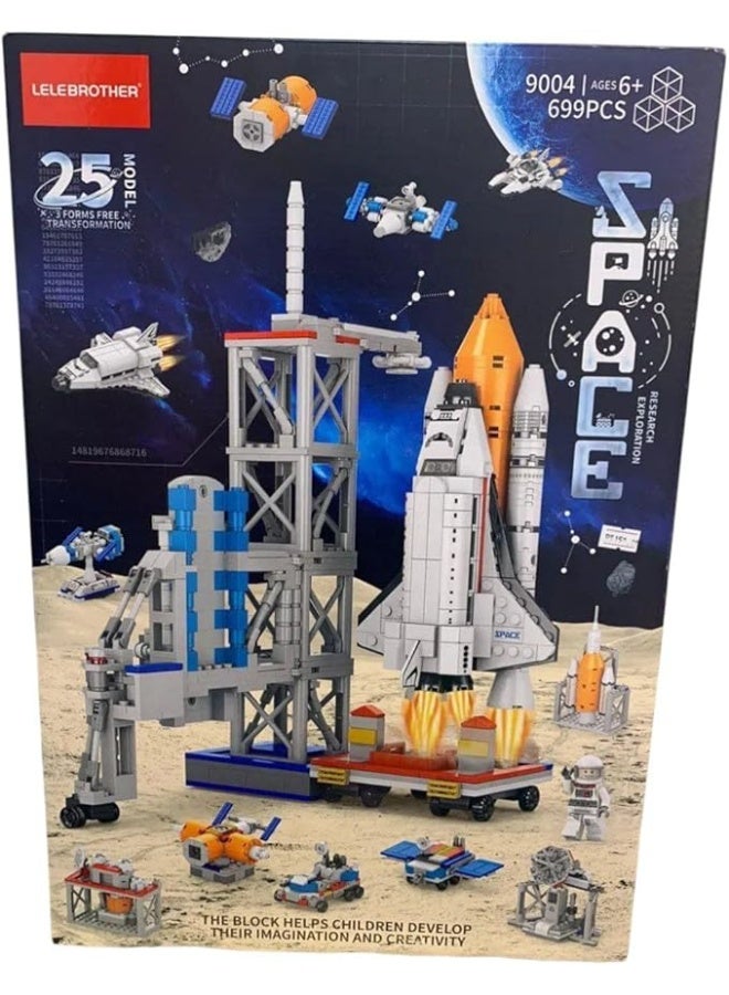 ليلي براذر مجموعة بناء الفضاء، 699 قطعة، مجموعة بناء محطة الفضاء والمكوك الفضائي، للأعمار من 6 سنوات فما فوق - Image 1