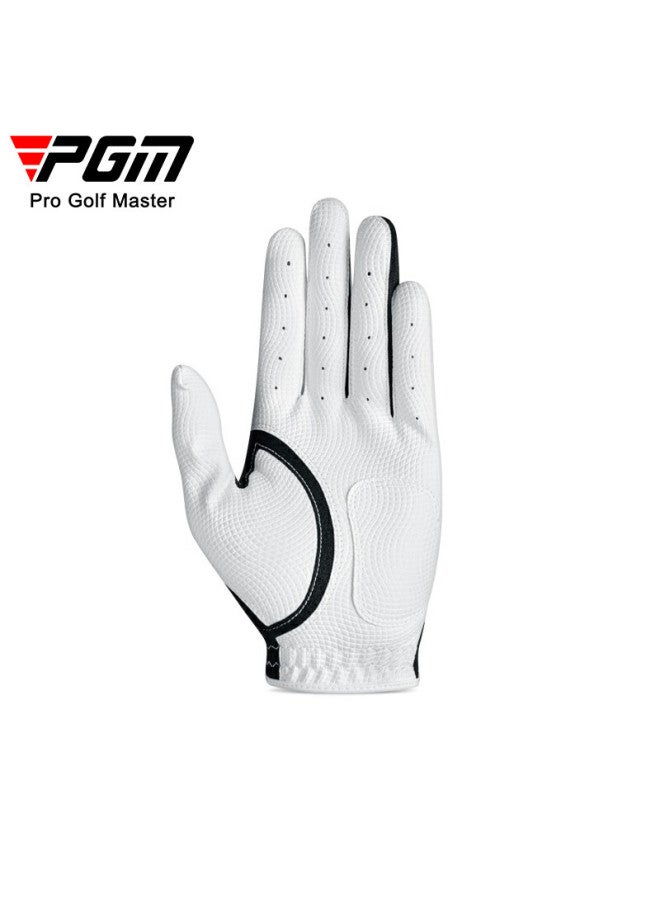 Pgm Golf Gloves Men Super Stretch Magic Gloves Non-slip Breathable Summer Black Left Hand 2 Pieces Size M - Image 4