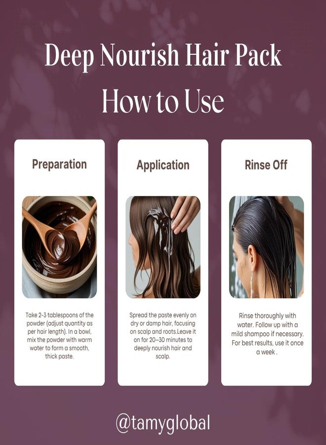 TAMY Deep Nourish Hair Pack - Herbal Treatment for Revitalized and Lustrous Hair - 250g - Image 5