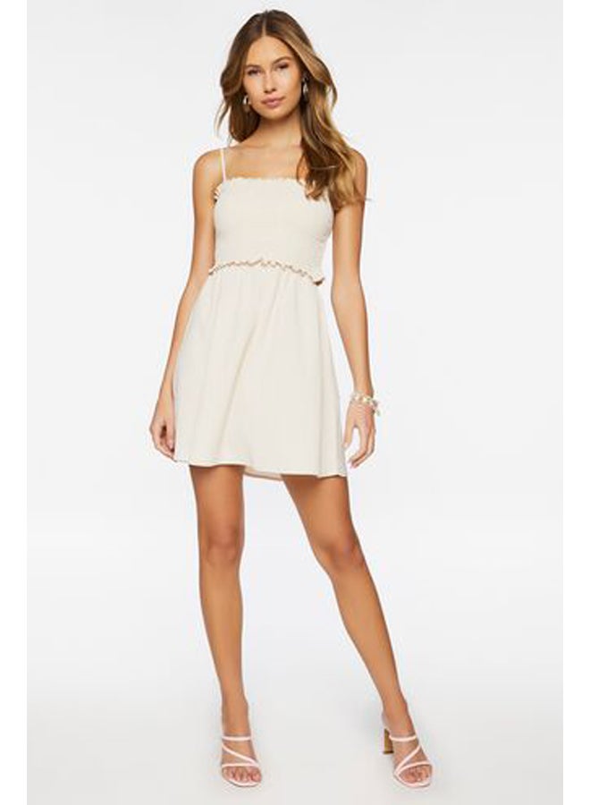 FOREVER 21 Smocked Cutout Mini Dress - Image 4