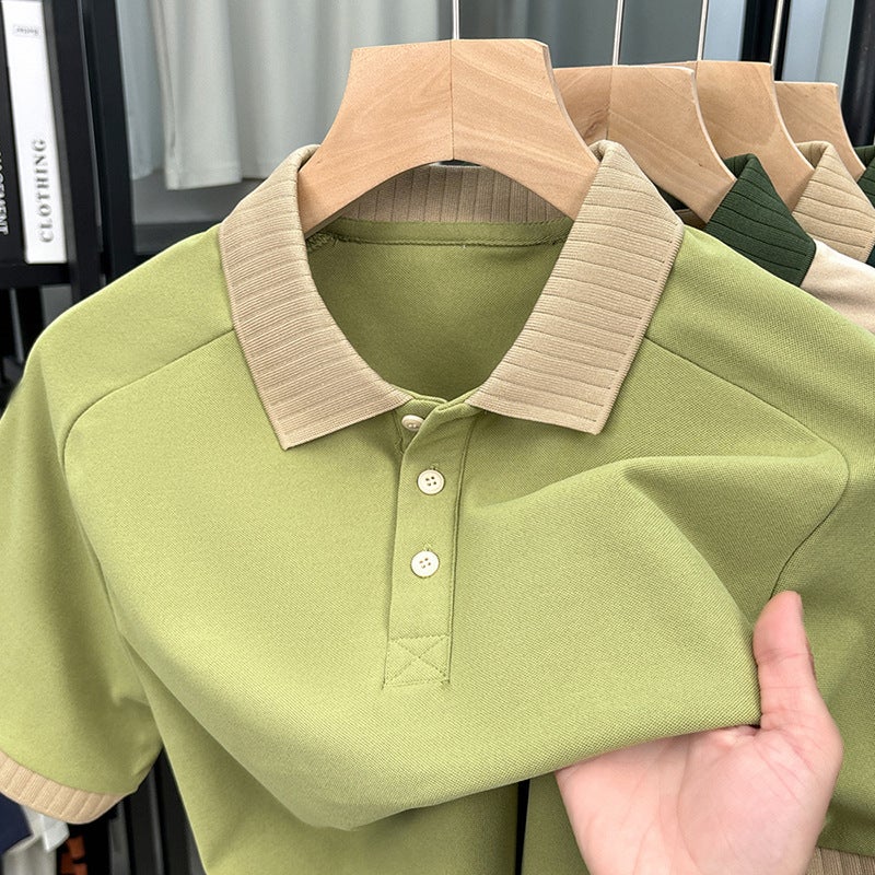 Men's Casual Short Sleeve Polo Shirt Summer Solid Premium Style - Image 2