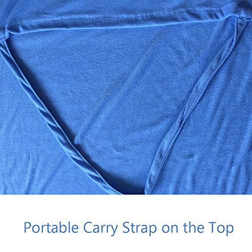 VOCOOL Double Layer Chaise Lounge Pool Chair Cover Beach Towel Fitted Elastic Pocket Won't Slide 85" L x 30" W-Royal Blue - Image 3