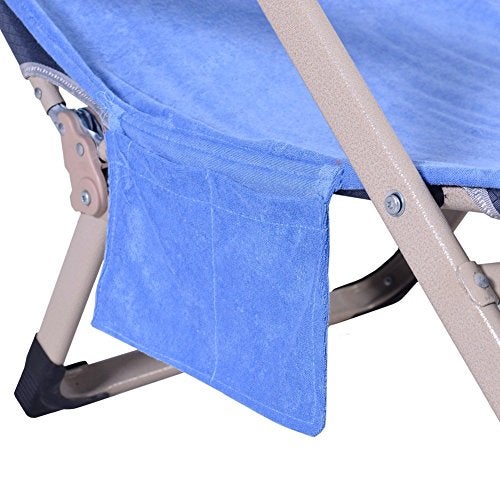 VOCOOL Double Layer Chaise Lounge Pool Chair Cover Beach Towel Fitted Elastic Pocket Won't Slide 85" L x 30" W-Royal Blue - Image 5