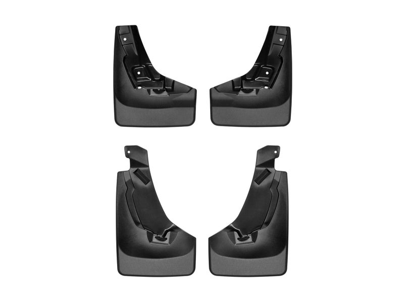 WeatherTech Custom No Drill Splash Guard MudFlaps for Toyota RAV4, RAV4 Hybrid, RAV4 Prime - Front & Rear Set (110105-120105), Black - Image 1