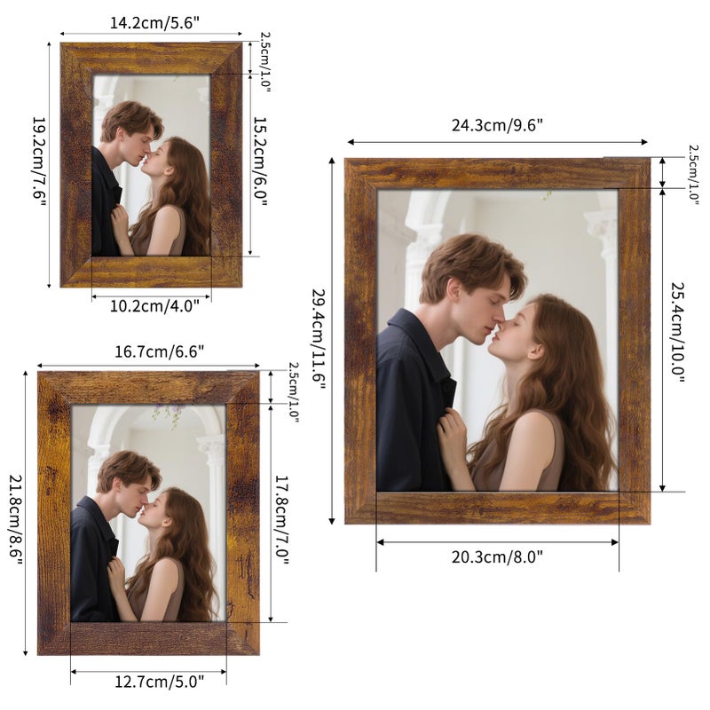 بيتافلوب PETAFLOP Gallery Wall Frame Set 7 Pack Pack Picture Frame Set One 8x10 اثنين 5x7 Four 4x6 إطارات الصور - Image 2