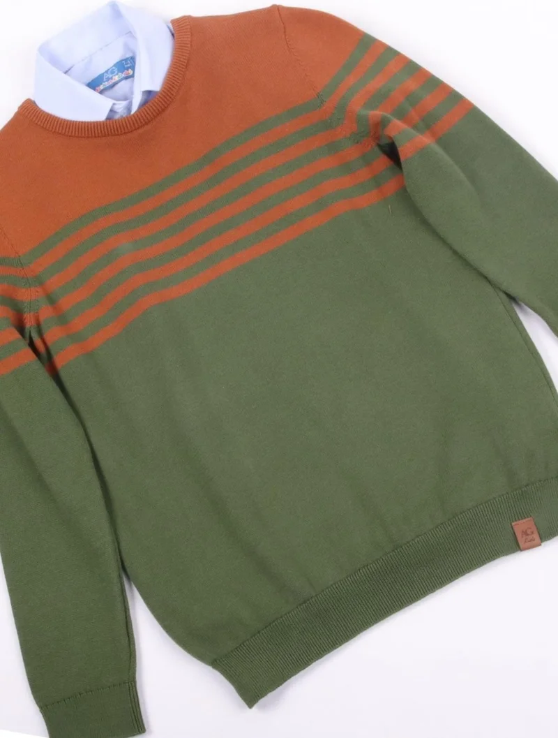 الكسندر جاردي Alexandergardı Crew Neck Kids Knitwear Sweater (C23-7102)