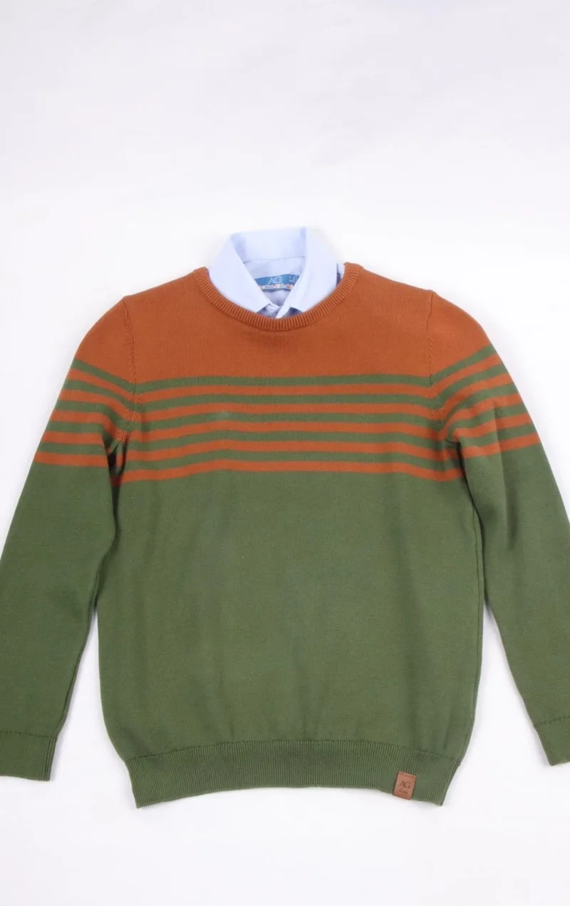 الكسندر جاردي Alexandergardı Crew Neck Kids Knitwear Sweater (C23-7102)