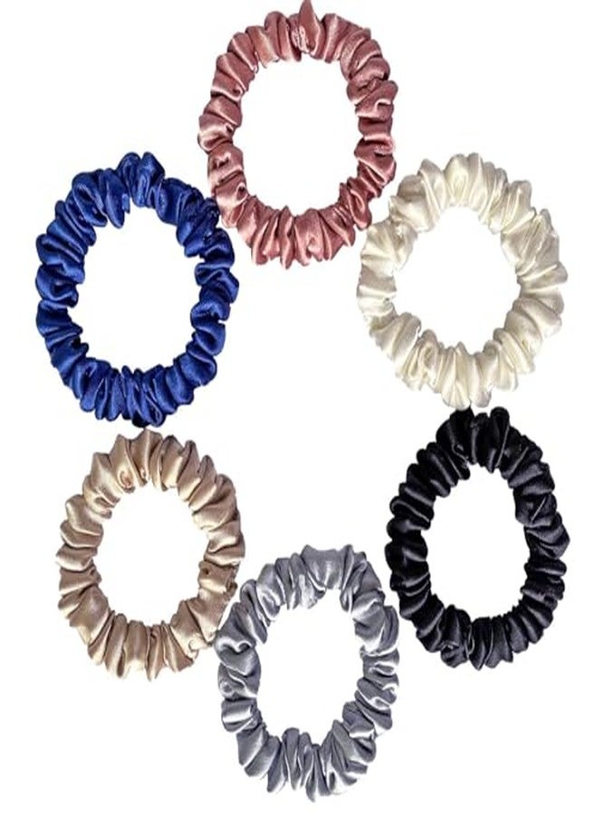 NNR Satin Hair Scrunchies for Women & Girls Premium Silk Feel Hair Ties - Gentle on Hair, hair accessories, Ideal for Daily Use & Gifting (Set of 6) - Image 2