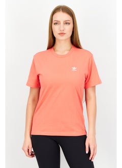 adidas Originals Women Sportswear Fit Short Sleeve Running T-Shirt, Coral Pink  - Image 1