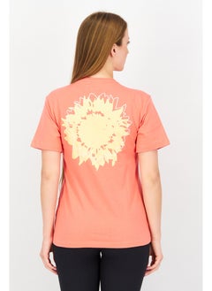 adidas Originals Women Sportswear Fit Short Sleeve Running T-Shirt, Coral Pink  - Image 3