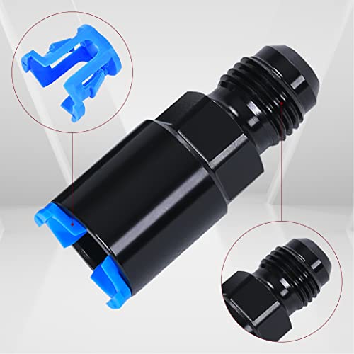 FGJQEFG Fuel Rail Adapter Fittings Feed/Return -6AN EFI AN6 Push ON Compatible with LT1 LT4 LS1 LQ4 LQ9 - Image 2