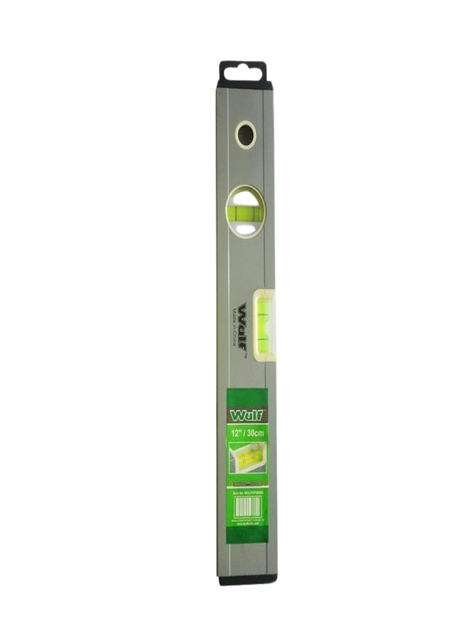 WULF 12 Inch Aluminium Magnetic Spirit Level | Heavy Duty Water Level Indicator for Accurate Measurement | Magnetic Carpenter’s Level Tool for Construction, Woodwork & DIY (Silver) - Image 1