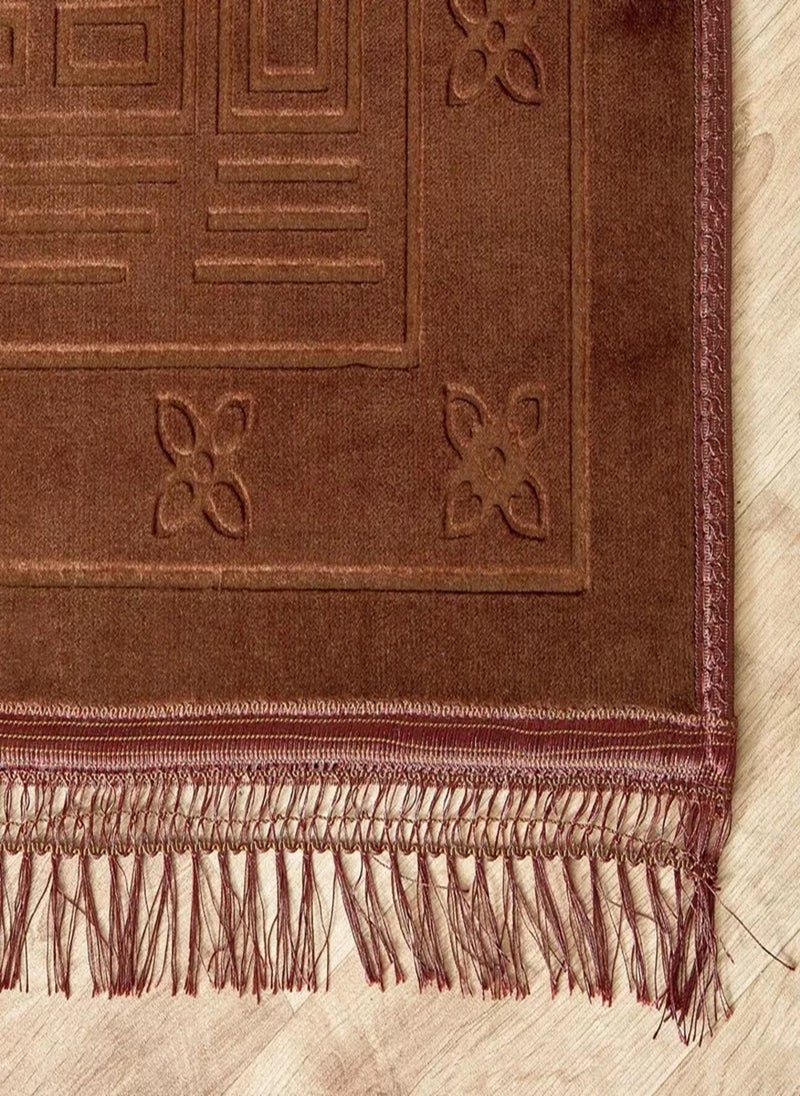 Prayer Mat Larg Size 80x120 cm BROWN - Image 2