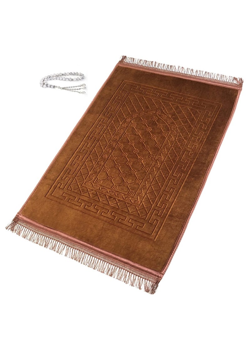 Prayer Mat Larg Size 80x120 cm BROWN - Image 1